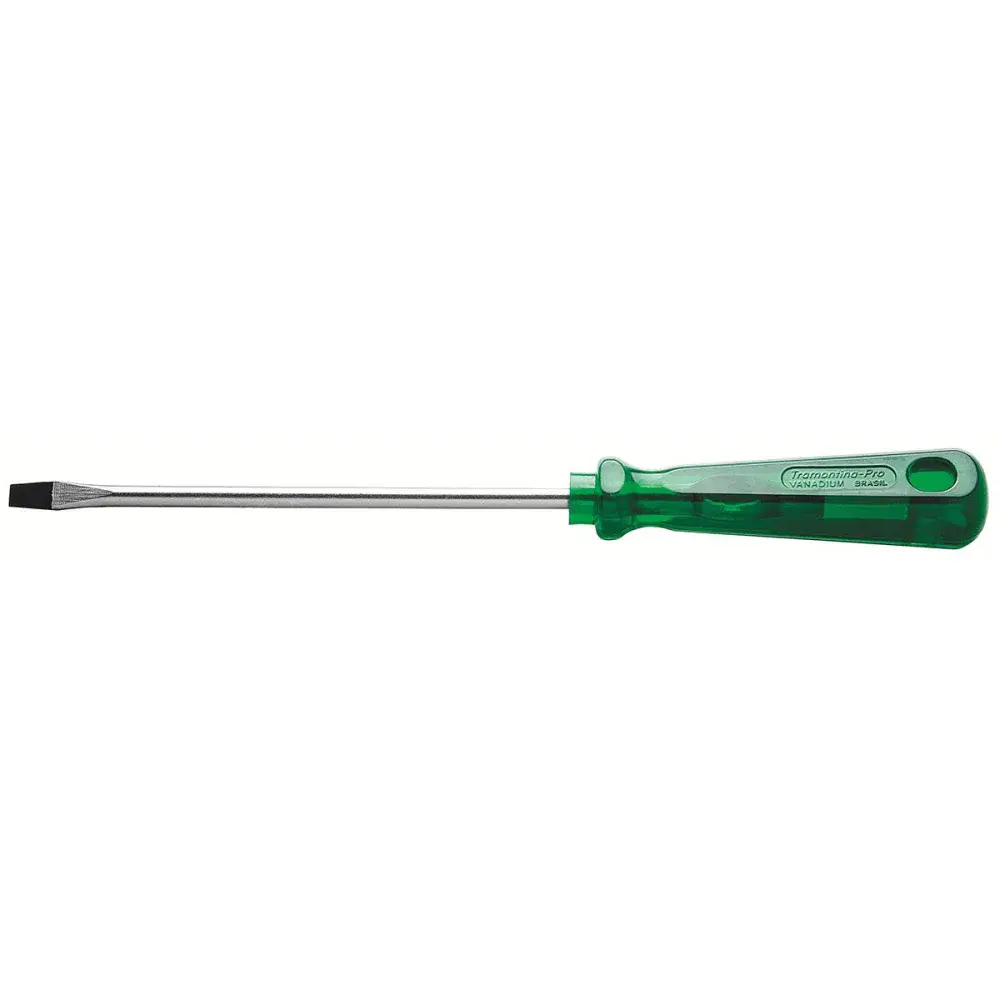 Chave de fenda ponta chata 5X200MM cromo vanádio verde Tramontina — fotografia de referência