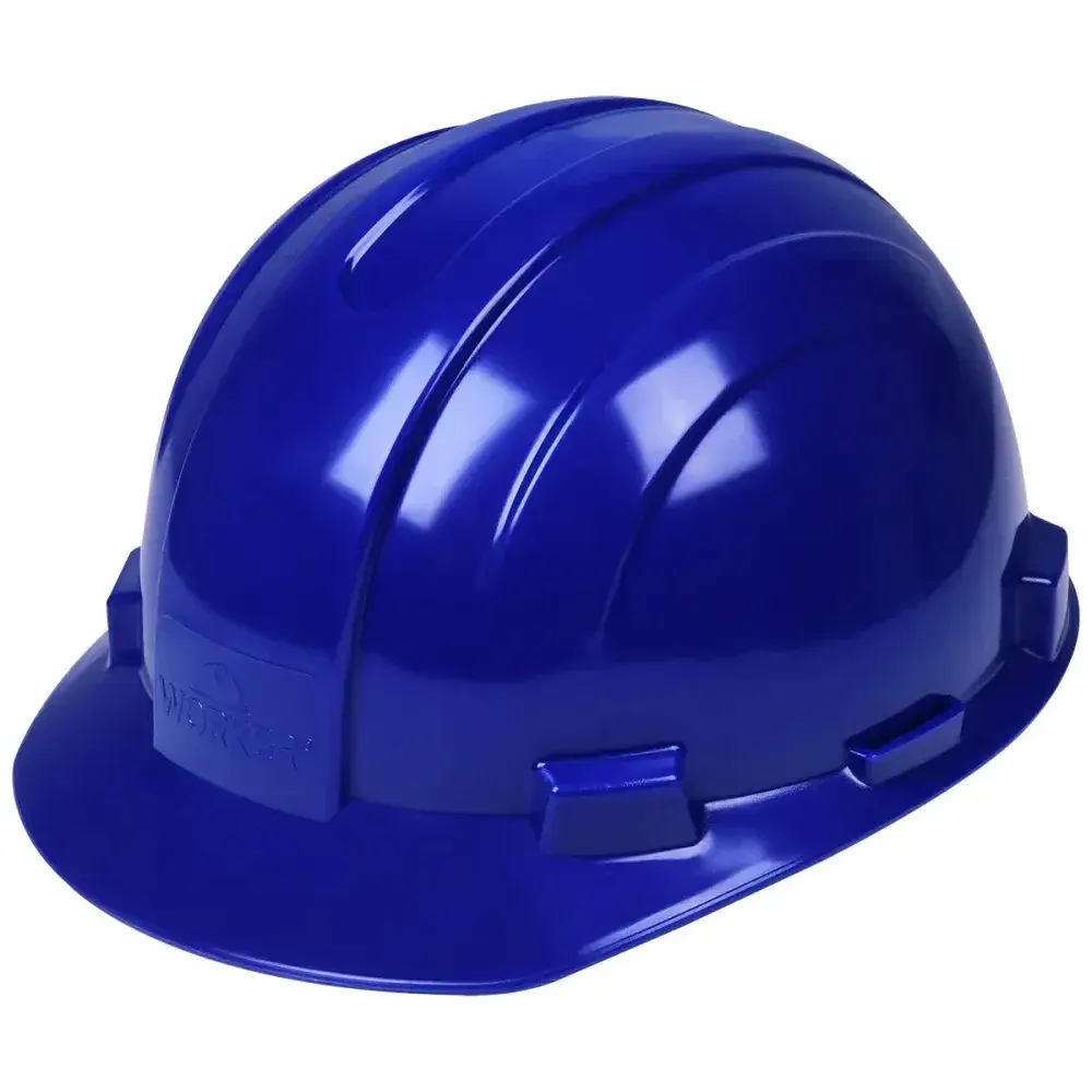 Capacete de proteção industrial max azul Worker — fotografia 7