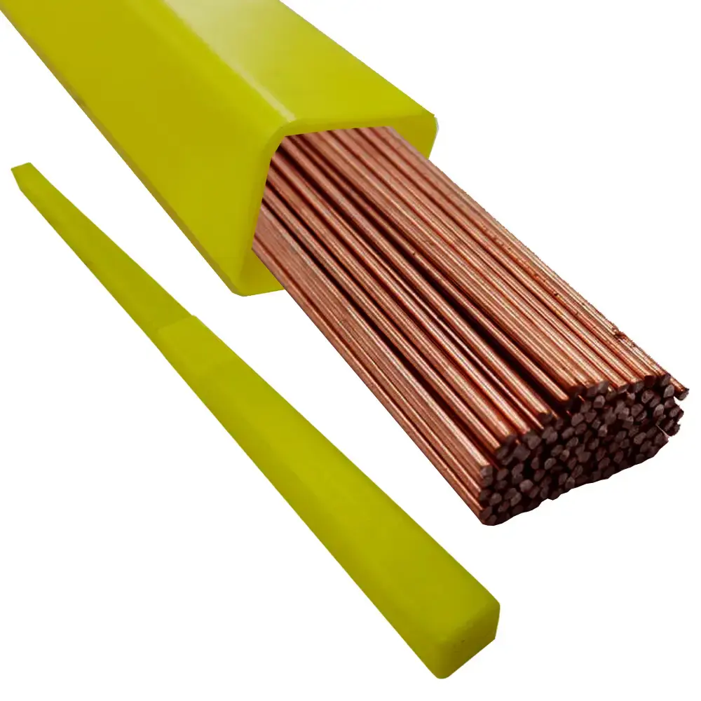 Vareta para solda TIG cobreado 2,5 MM caixa 5,0 KG ER70S-3 Evald — fotografia de referência