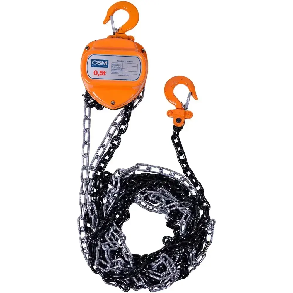 Talha manual de corrente tc 500 kg 3 metros CSM — fotografia 6