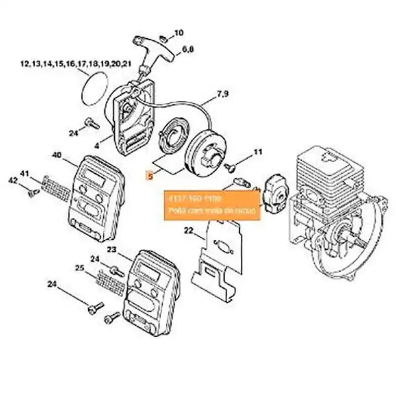 Arrastador para roçadeira FS75/FS85 41331902002 Stihl — fotografia 3