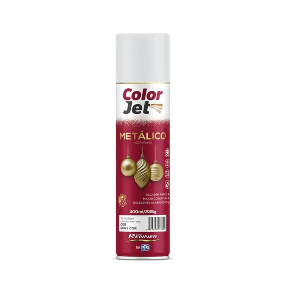Tinta spray metálico cromado color jet Renner