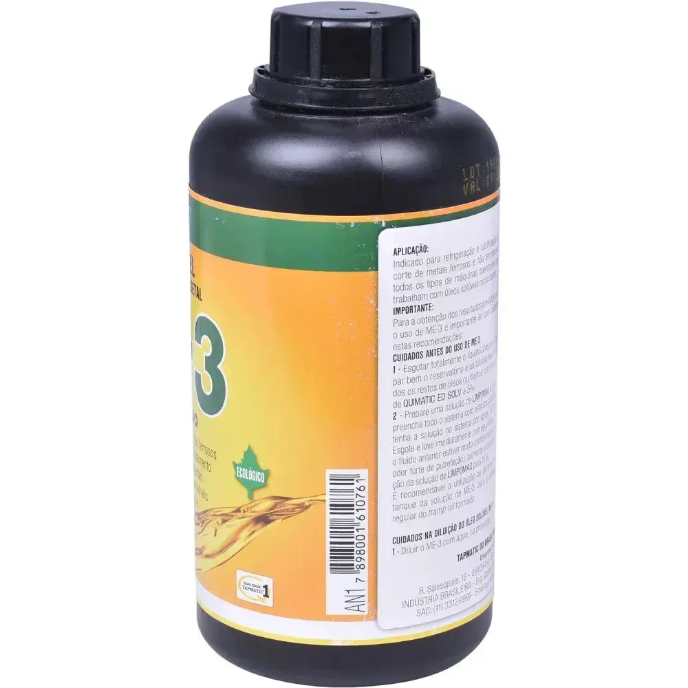 ME-3 óleo solúvel sintético vegetal - 1L - quimatic tapmatic — fotografia 7