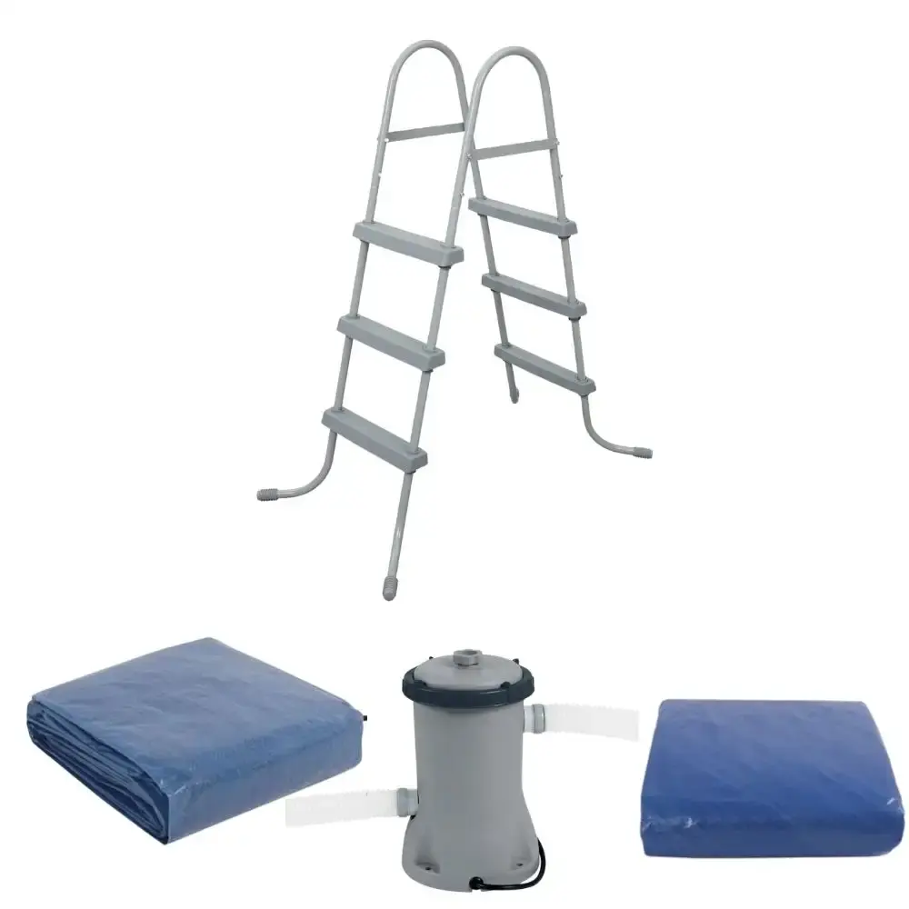 Piscina de armação 16000 litros com kit cobertura, lona, escada e filtro BEL 220 V BEL FIX — fotografia 4