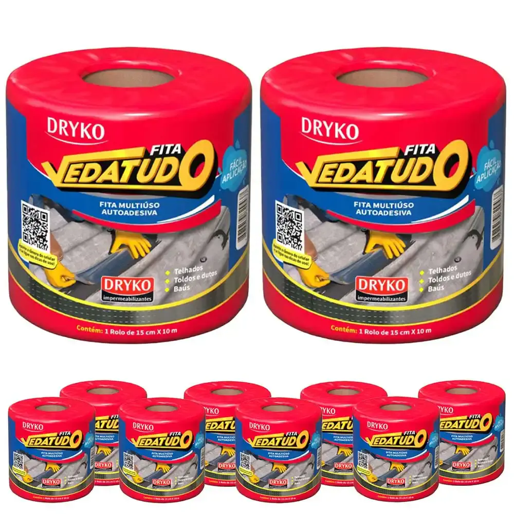 Fita Asfáltica Vedatudo 15 cm x 10 m 10 Unidades DRYKO — fotografia de referência