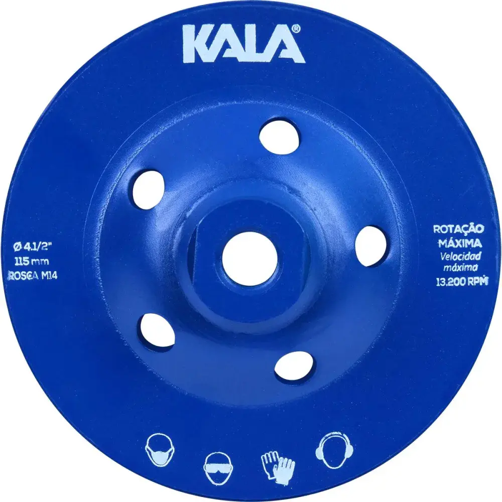 Rebolo diamantado turbo M14 4.1/2” -115MM Kala — fotografia 7
