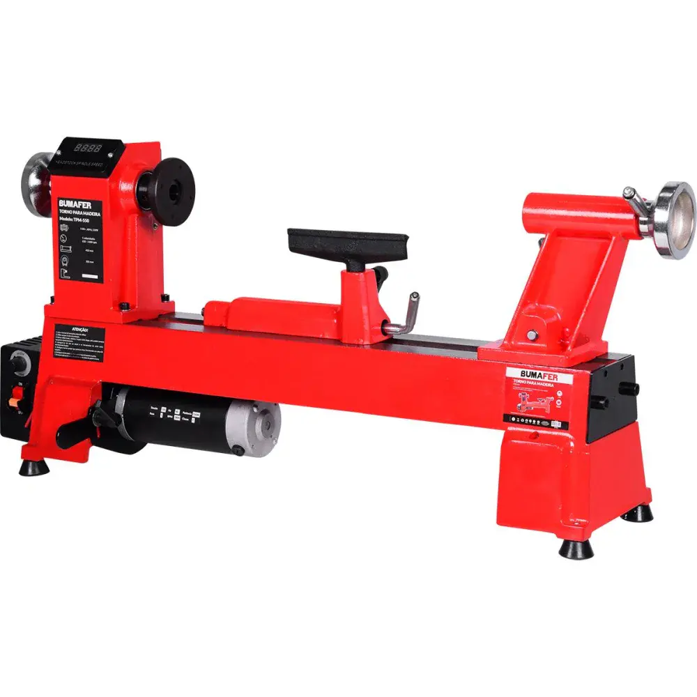 Torno para madeira TPM-550 450MM 550W Bumafer — fotografia 3