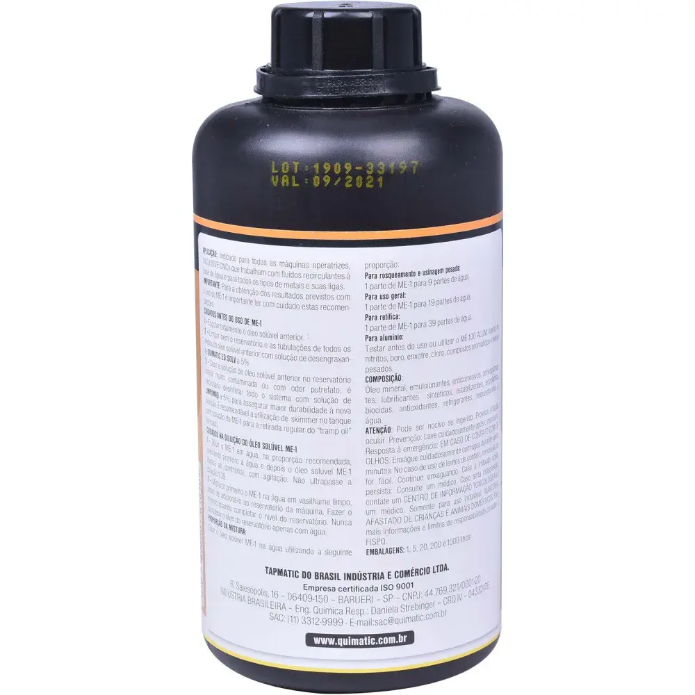 Me 1 óleo solúvel semissintético ecológico 1L quimatic tapmatic — fotografia 3