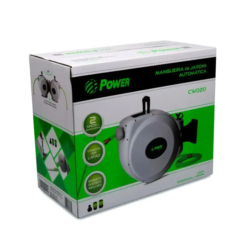 Enrolador com mangueira auto retrátil 20 metros 350PSI CW020 power — fotografia 5
