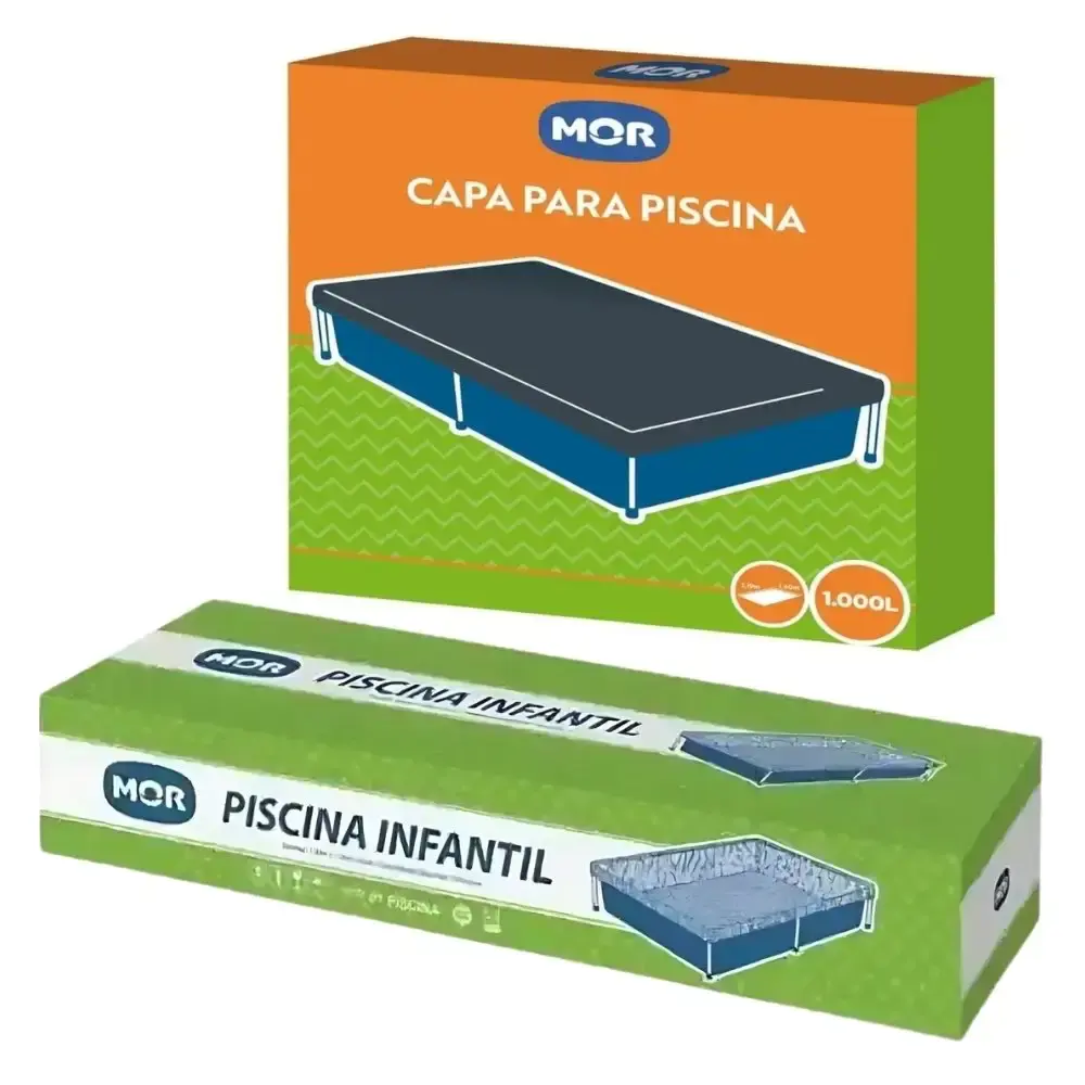 Piscina retangular 1000 litros 189X126X42CM com capa Mor — fotografia 6