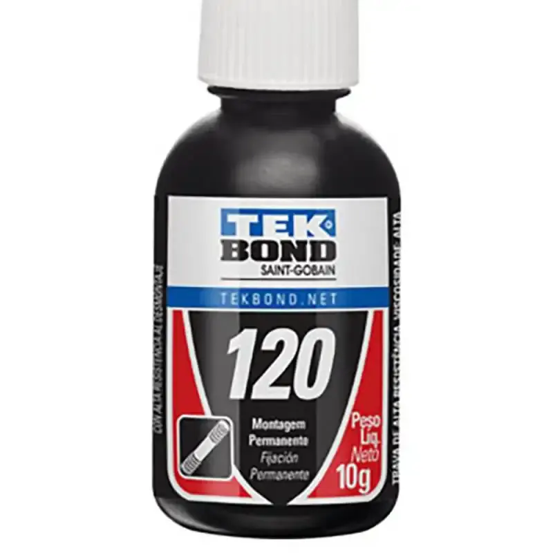 Cola trava parafusos 120 vermelho 10 GR 20141004000 Tekbond — fotografia 3
