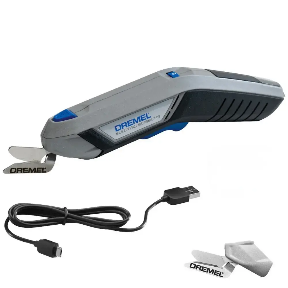 Tesoura elétrica sem fio 3,6V bivolt 1,75POL HSSC-01 Dremel — fotografia de referência