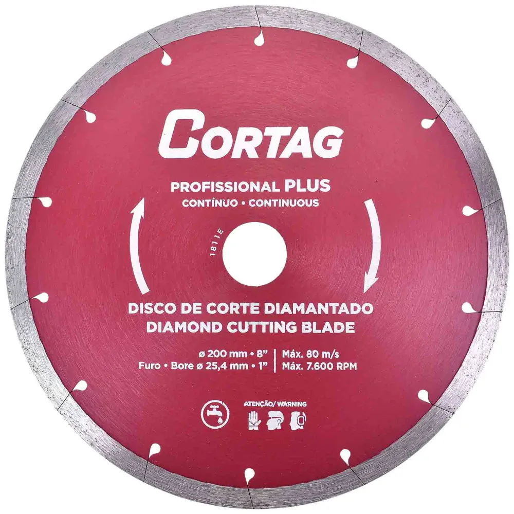 Disco diamantado profissional plus 200MM x 25,4MM Cortag — fotografia de referência