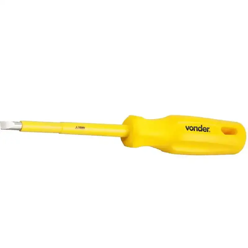 Chave de fenda CRV isolada 3/16 x 6 POL Vonder — fotografia 3