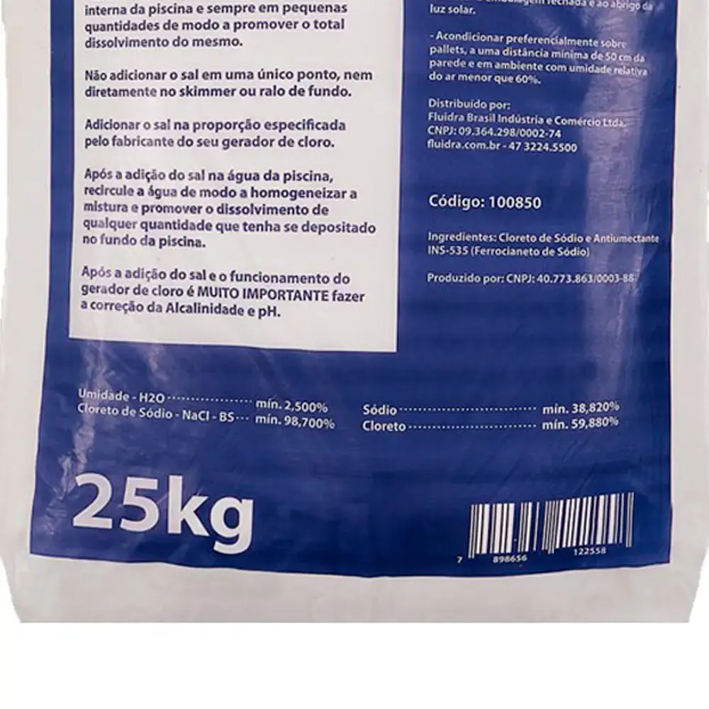 Sal para gerador de cloro 25 KG para piscinas Fluidra — fotografia 3