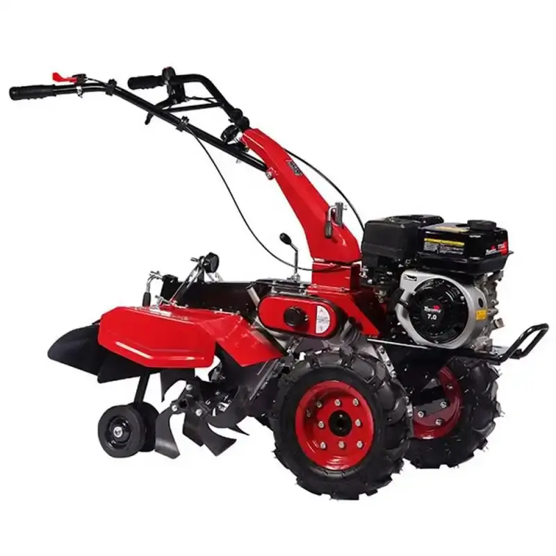 Motocultivador gasolina 7,0 HP 4T 212 CC para aviários rodas e enxadas TT65A 18-1004 Toyama — fotografia de referência