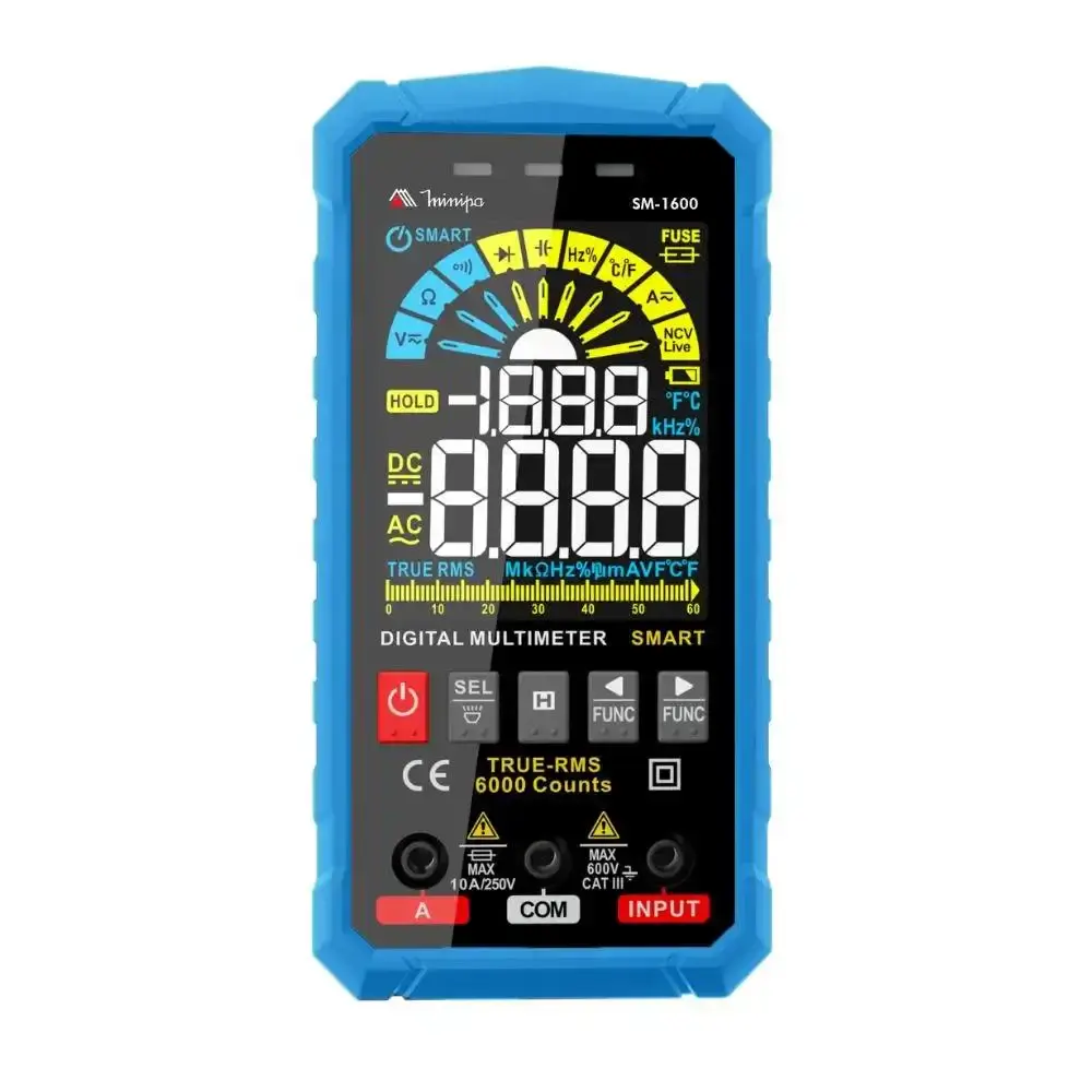 Multímetro digital smart RMS NCV 600V SM-1600 Minipa — fotografia de referência