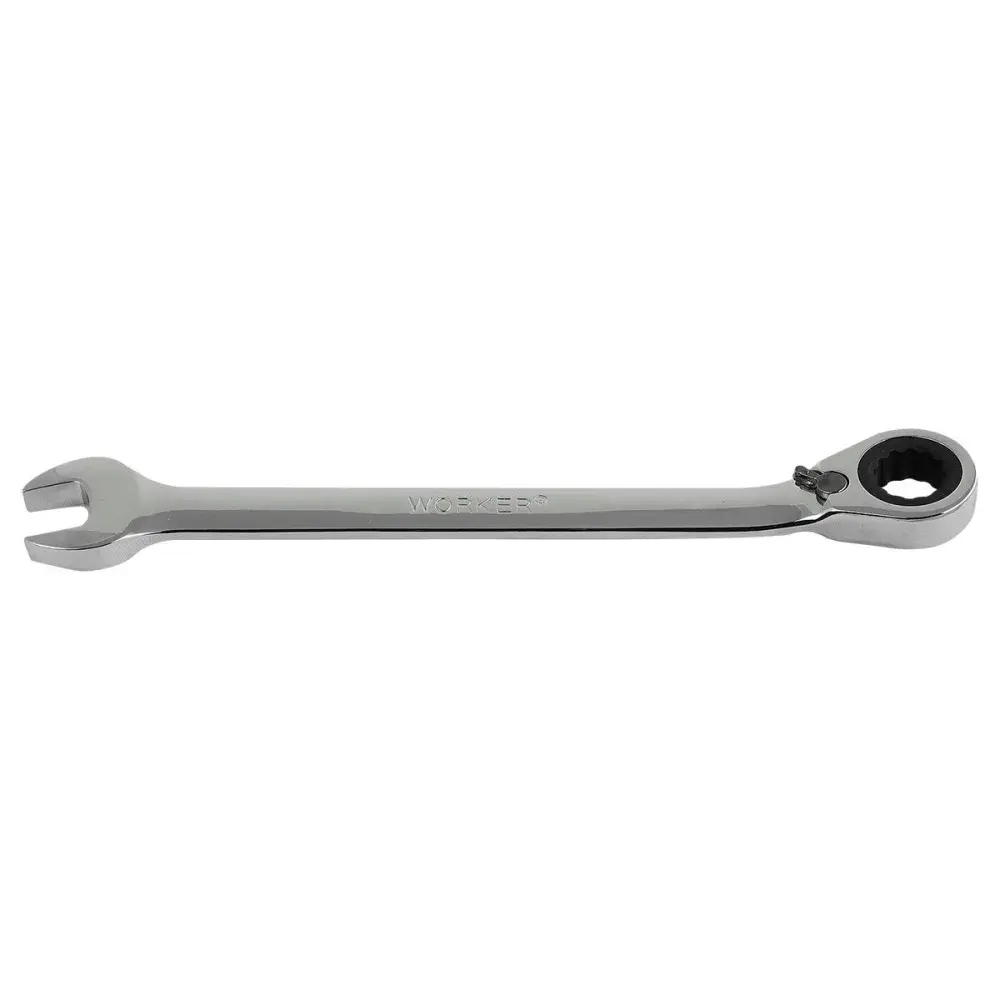 Chave combinada com catraca reversível cromado 13MM Worker — fotografia de referência