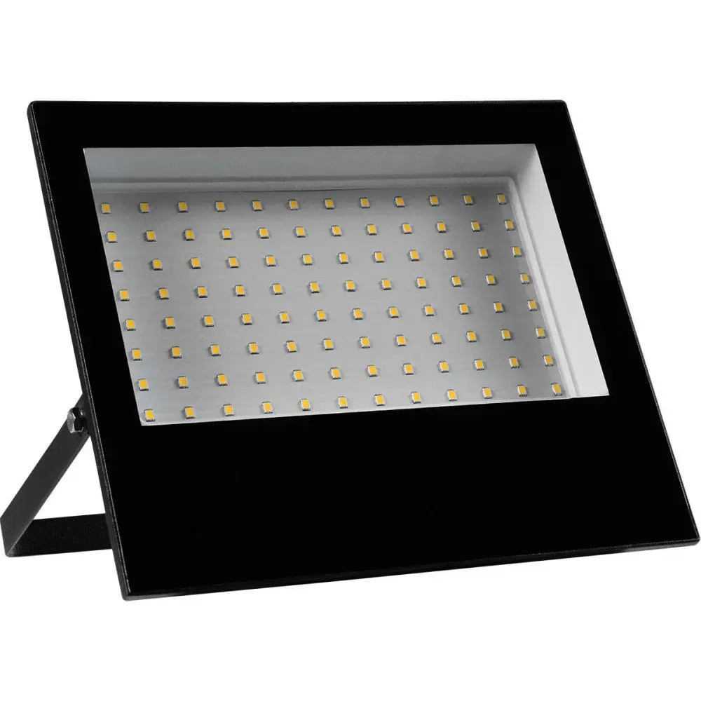 Refletor preto led em alumínio injetado 100W Liege — fotografia de referência