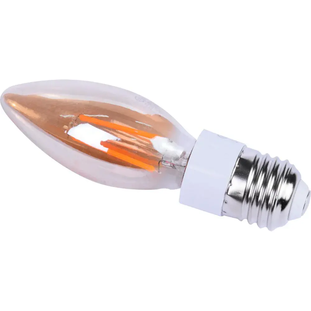 Lâmpada de led vela vintage âmbar B35 E14 3W Liege 127V — fotografia 5