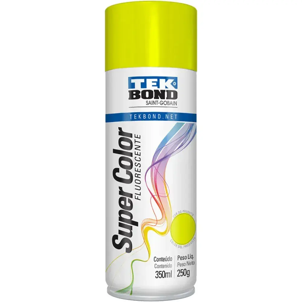 Tinta spray luminosa Tekbond amarelo 350ML — fotografia 2