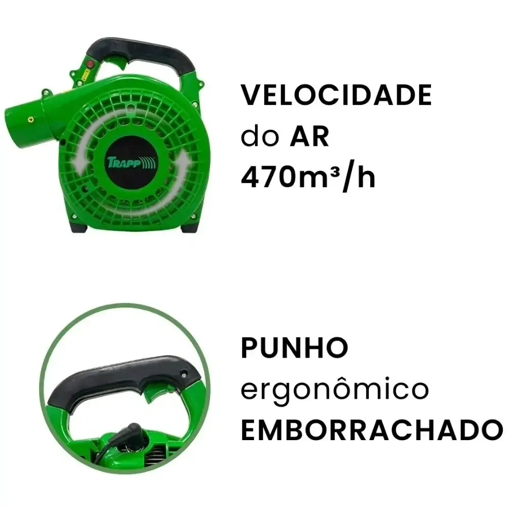 Soprador de folhas a gasolina 2 tempos 25,4CC 1HP SFX-4700 Trapp — fotografia 3