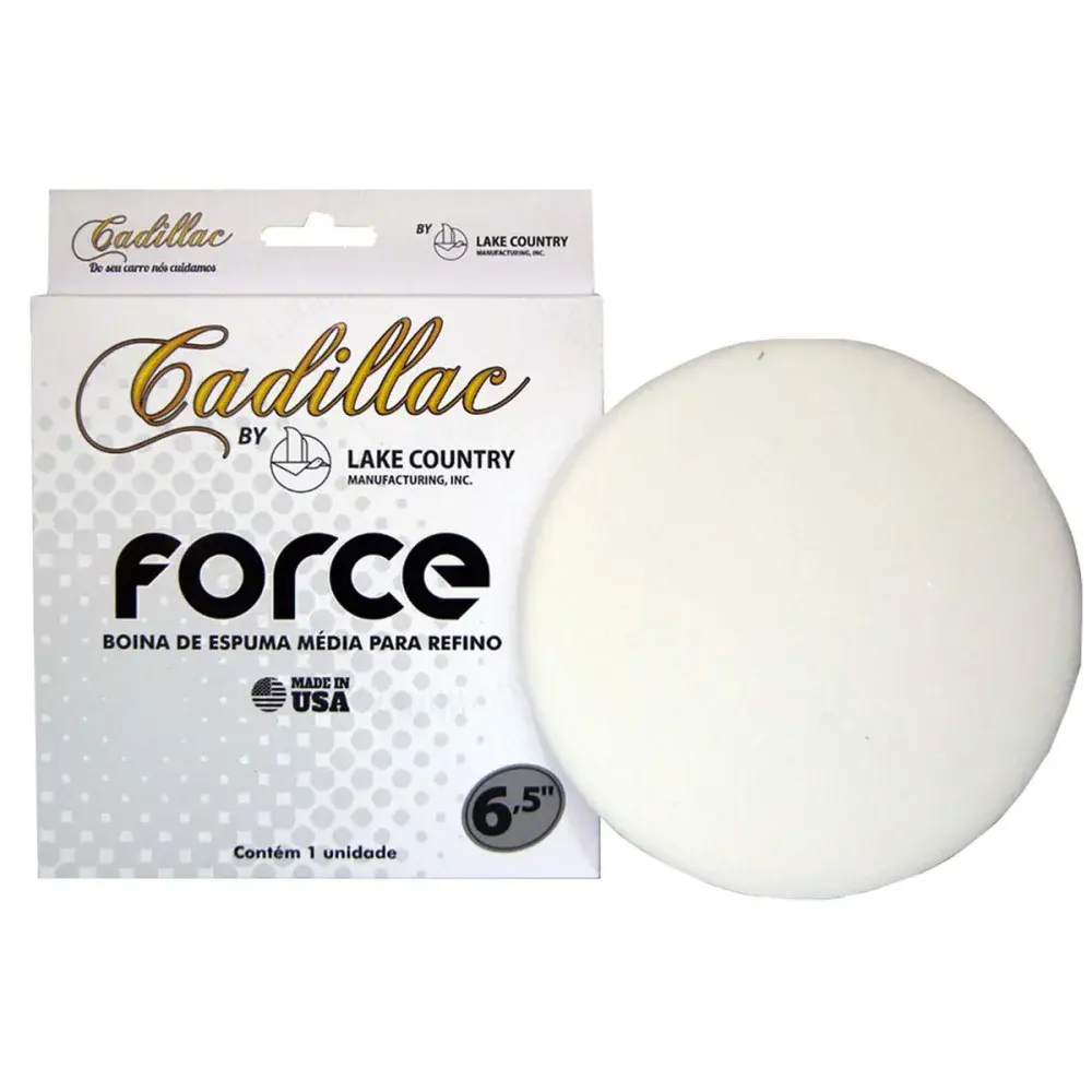 Boina para polimento force 6,5 branca Cadillac