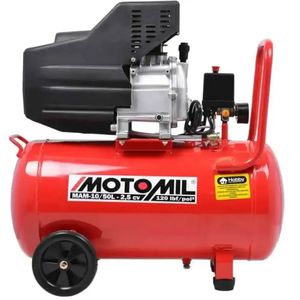 Compressor de ar 8,8 PÉS 50 litros 2,5 HP bivolt MAM-10/50 MotoMil — fotografia de referência