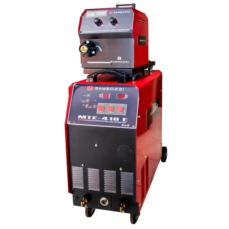 Solda mig. TIG e eletrodo multiprocesso 410E cabeçote externo SAG DI 500I trifásica Bambozzi — fotografia 2