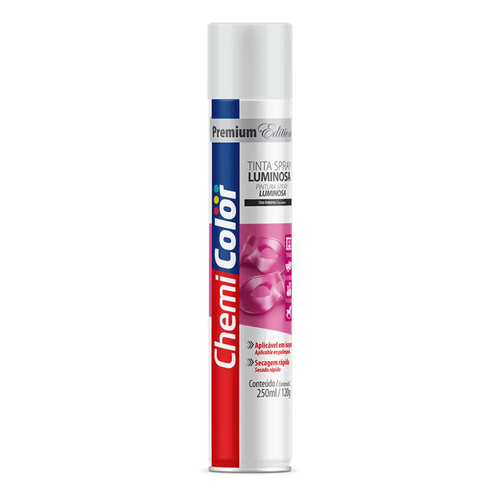 Tinta spray luminosa fundo na cor branco 250ML Chemicolor — fotografia de referência