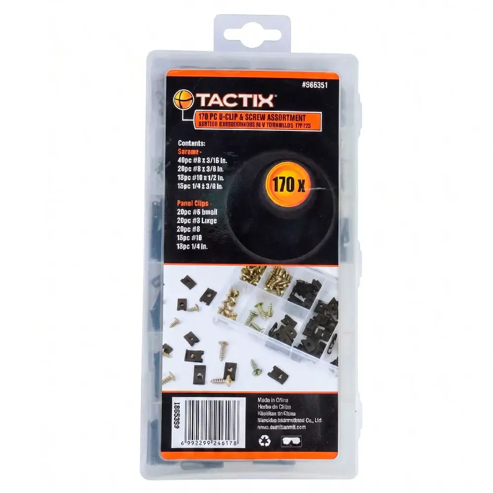 Kit parafusos e clips de painel para carroceria com 170 peças Tactix — fotografia 4