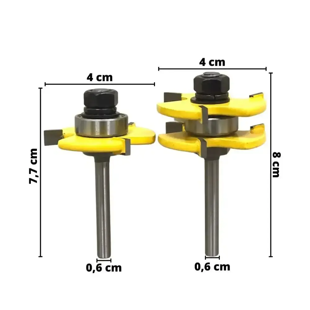 Tupia para laminado 6MM 550W Bosch com fresa macho e fêmea evald 110 V — fotografia 3