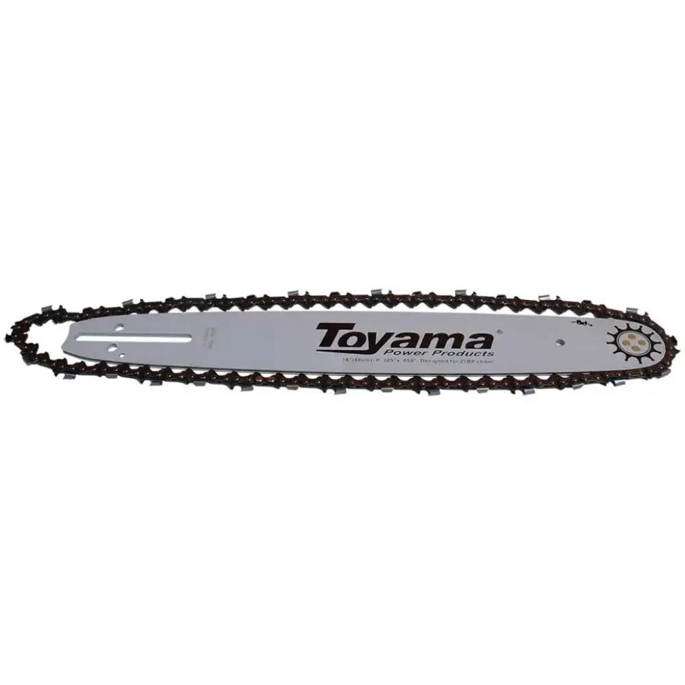 Sabre para motosserra com corrente 16POL ponta rolante 40CM 64 elos Toyama