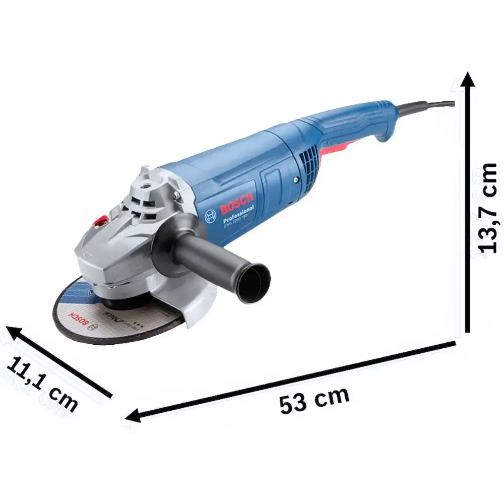 Esmerilhadeira angular 7 POL 2200W com 3 discos de corte 7 POL standard Bosch 110 V — fotografia 4