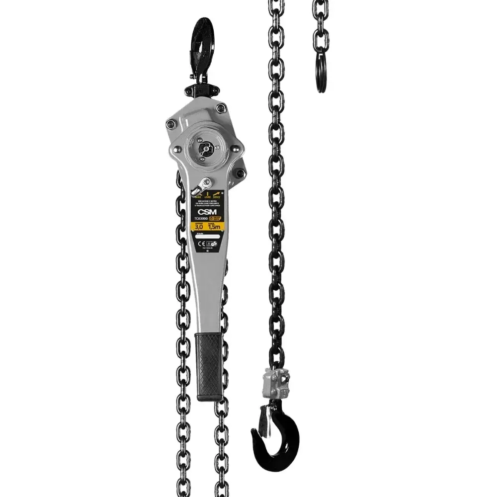 Talha manual de corrente com alavanca 3 TON elevação 1.5 metros TCA 3000 CSM — fotografia 4