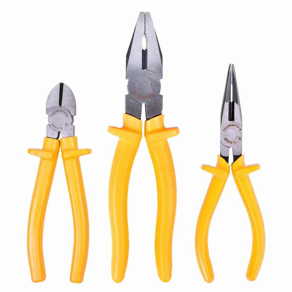 Kit de alicates de bico e corte com 3 peç 6-8 Tramontina