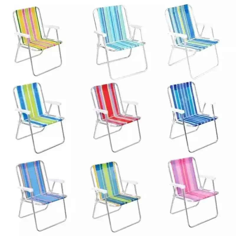 Cadeira de praia e piscina alta em alumínio kit 4 peças cores variadas 25500 BEL — fotografia 4