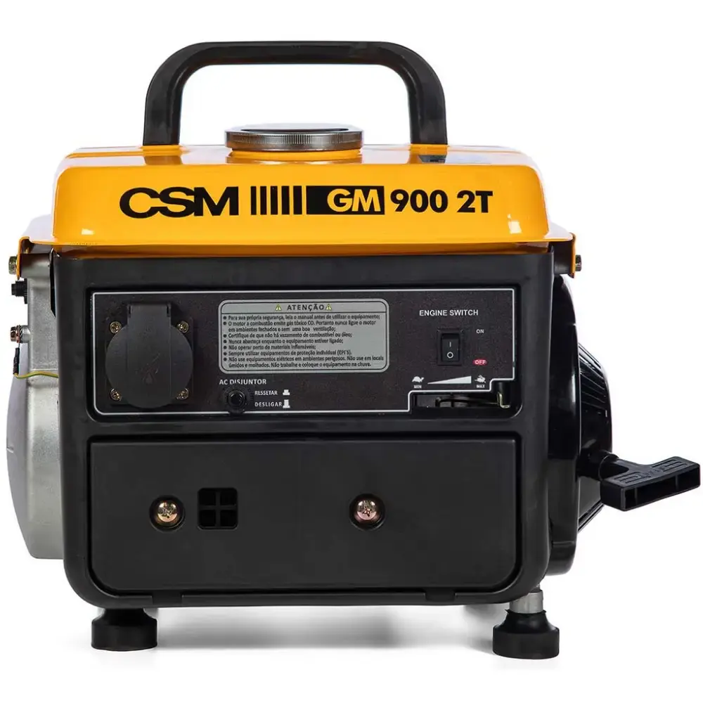 Gerador a gasolina 0,90 KVA 2 tempos monofásico GM-900 CSM 220 V — fotografia 3