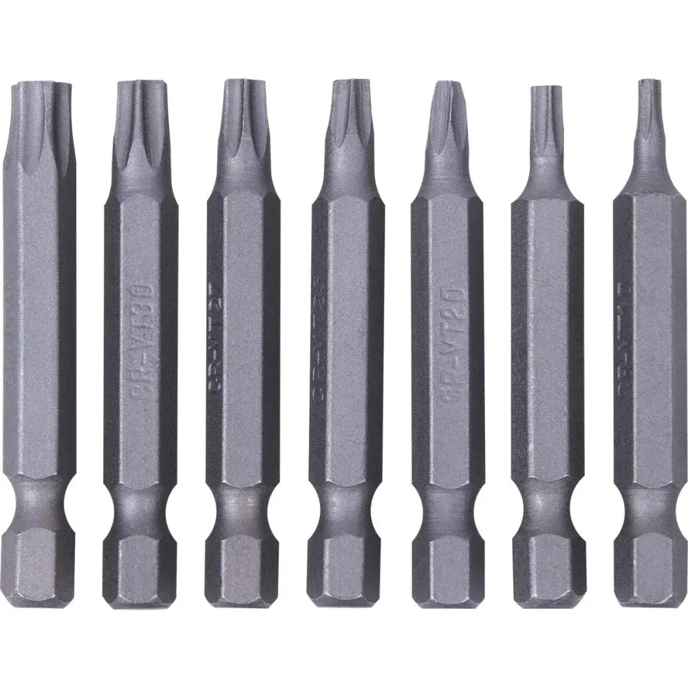 Jogo de bits para parafusadeira ponta torx 7 pçs Worker — fotografia 3