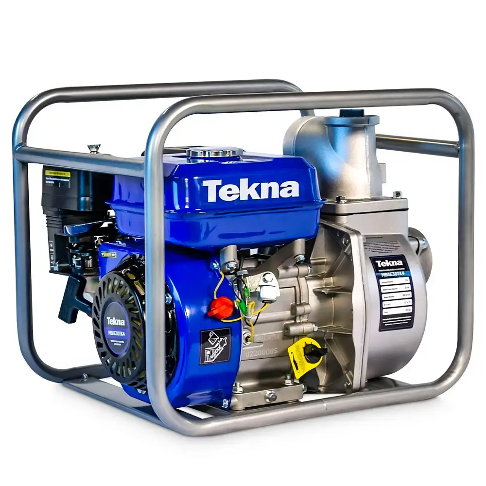 Motobomba à gasolina 6.5 HP 4 tempos auto escorvante MBAE30TK4 Tekna — fotografia de referência