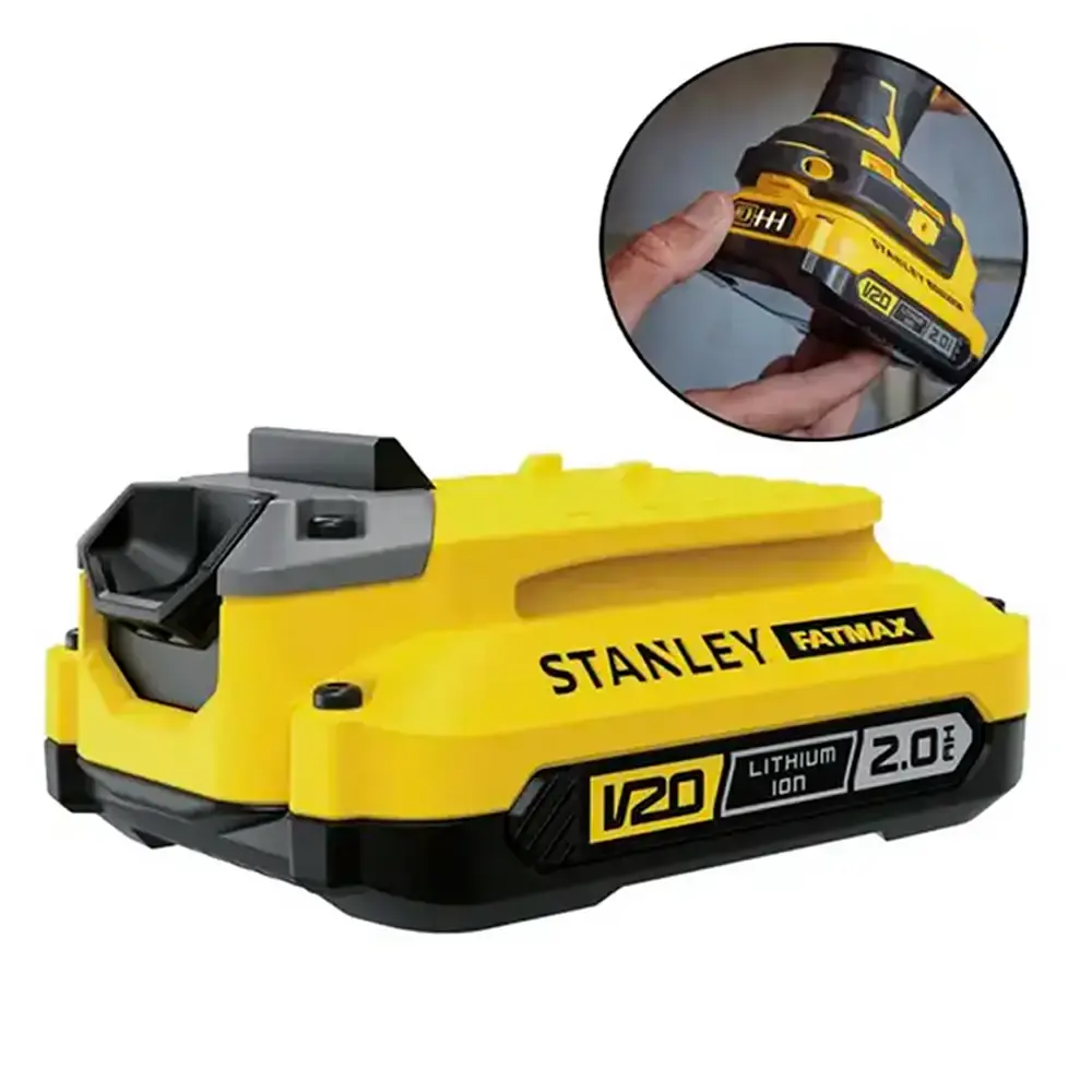 Lanterna led max 20V SCL020-B2 com carregador e bateria + coldre 6 bolsos Stanley — fotografia 6