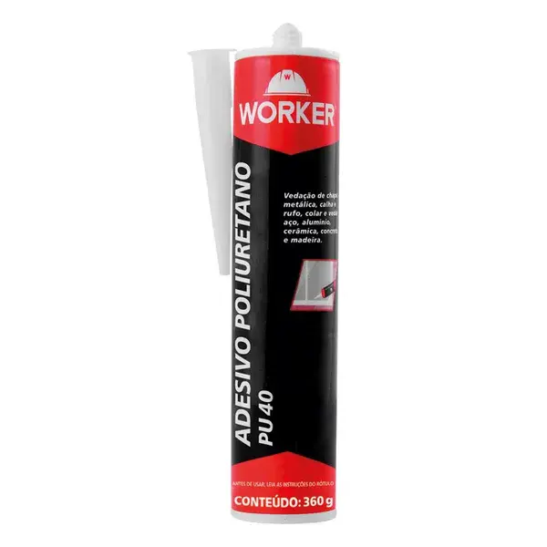 Adesivo poliuretano PU40 preto 360G Worker — fotografia 3