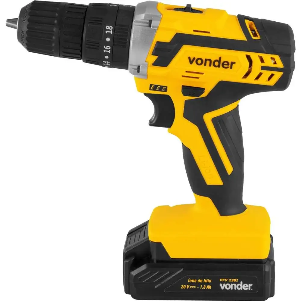 Parafusadeira impacto 3/8 POL 20V com bateria e carregador bivolt Vonder — fotografia 5
