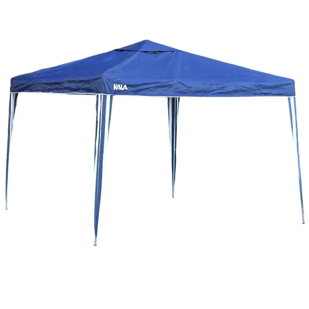Tenda gazebo dobrável 3M x 3M em poliéster diversas cores Kala Azul — fotografia 9