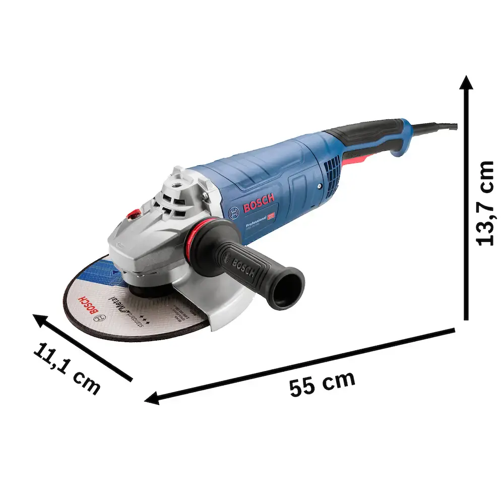Esmerilhadeira angular 9 POL 2500W 18F4 GWS 25-230 220V Bosch 220 V — fotografia 4