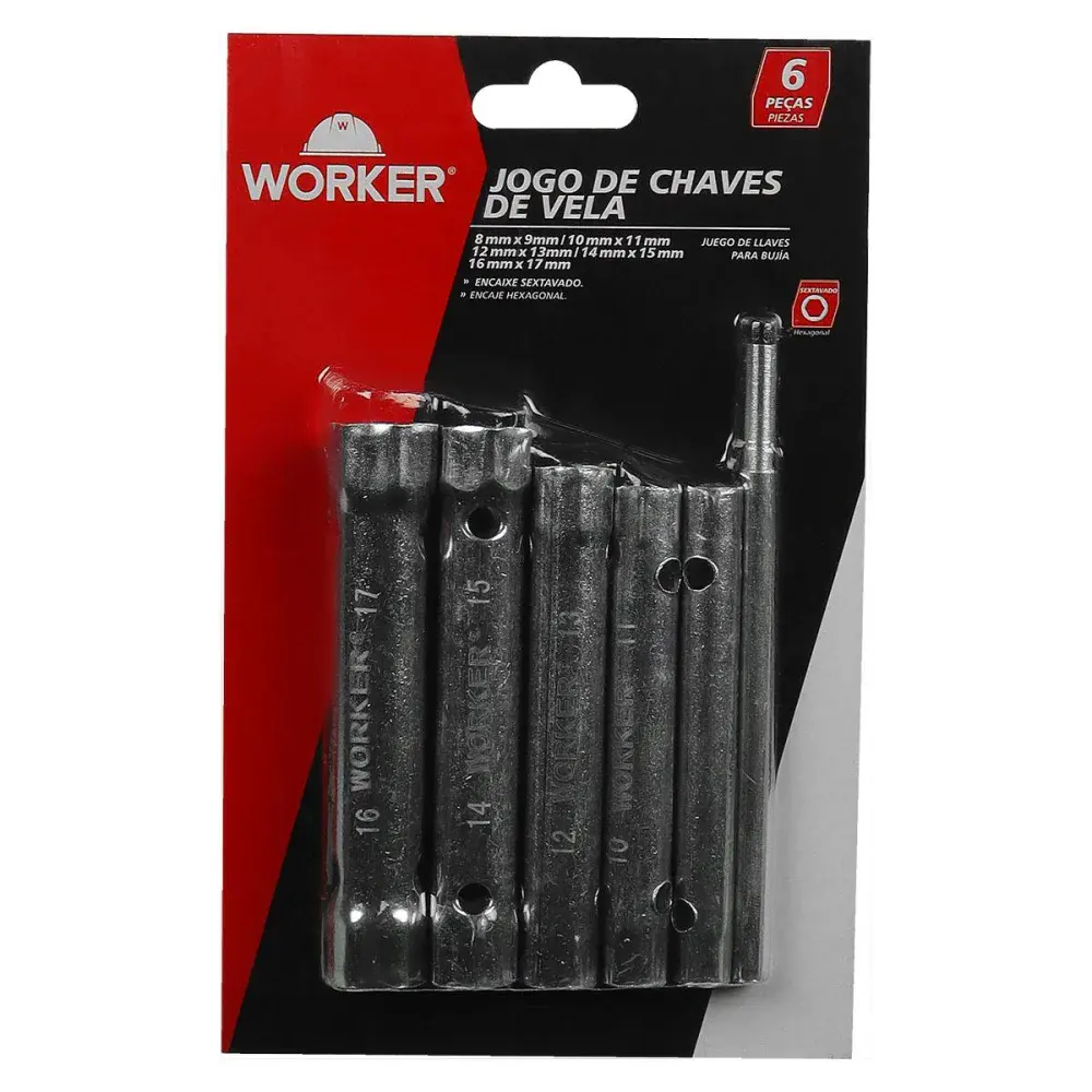 Jogo de chaves biela com furos passante com 6 peç Worker — fotografia 9