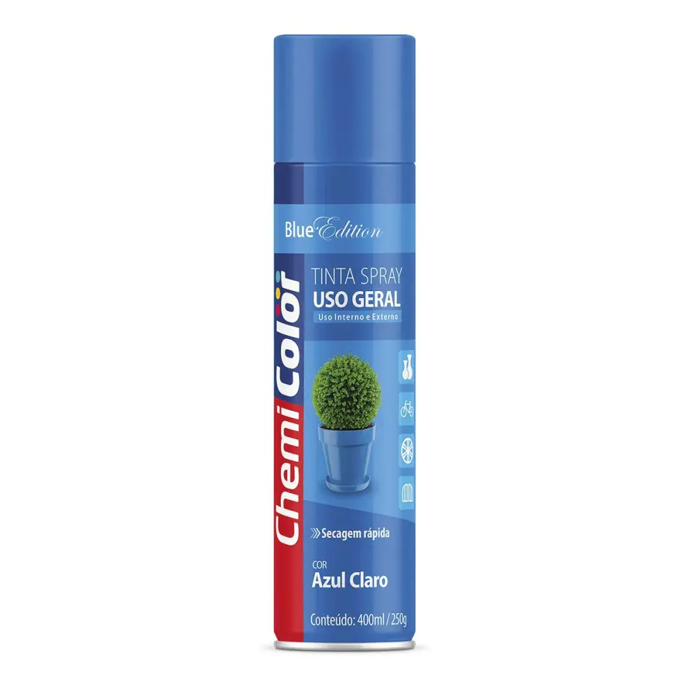Tinta spray uso geral 400ML/250G azul claro Chemicolor — fotografia de referência