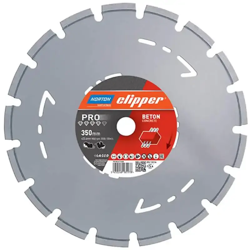 Disco diamantado 14 POL 350 MM clipper beton pro para concreto Norton
