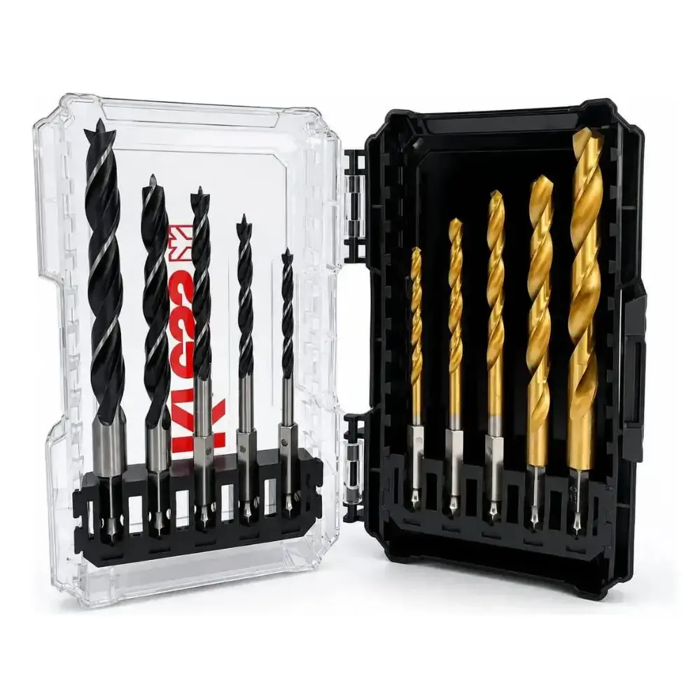 Jogo de brocas cilindricas 1/4POL madeira e metal 6 a 10MM Kress