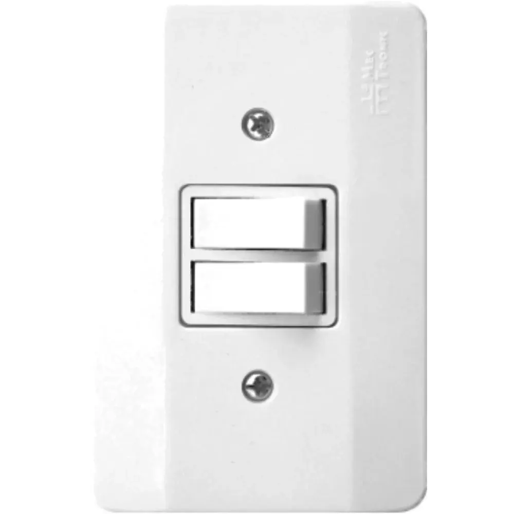Interruptor 1TS+1TP branco millenium Mectronic